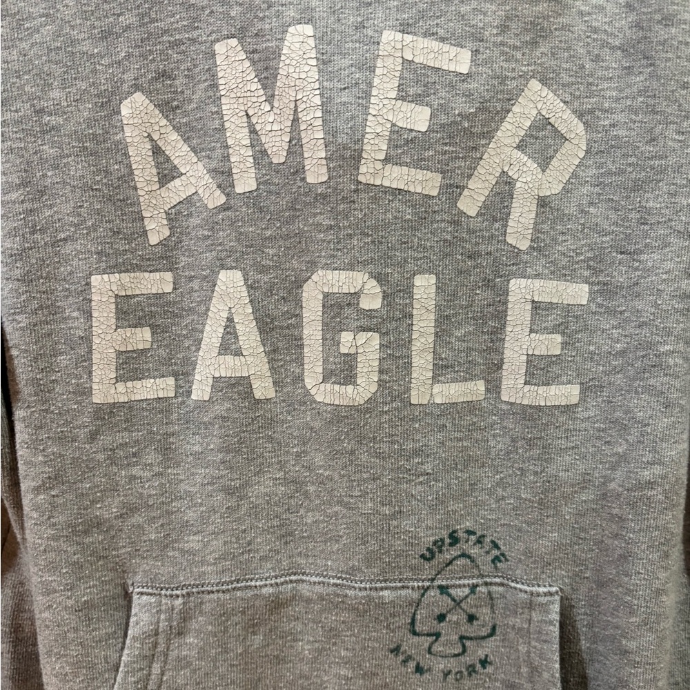 American Eagle Outfitters Gray‎ Hooded Sweatshirt - Picture 2 of 7
